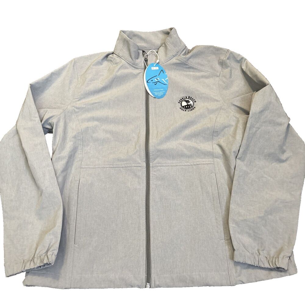Greg Norman Pro Series US Open Pebble Beach Jacket Gray Full Zip Golf Mens Large